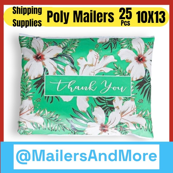 25 10X13 Poly Mailers Flowers Thank You Shipping Envelopes Bags PRICE IS FIRM - Picture 3 of 11